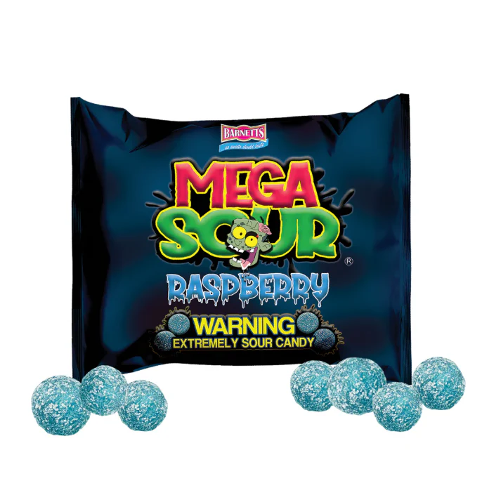Barnetts Mega Sour Raspberry 12 x 104g