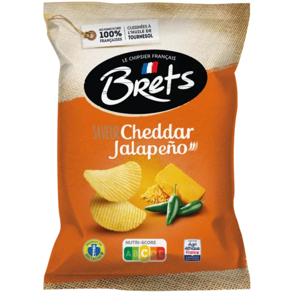 Brets Flavour Cheddar Jalapeno 10 x 125g