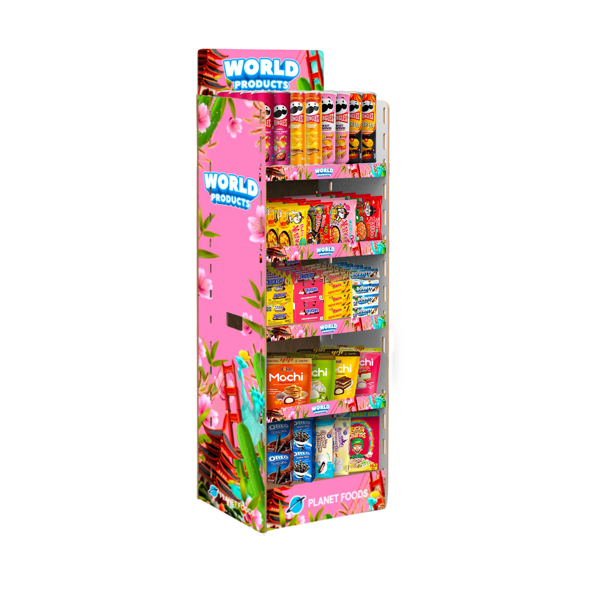 Display Planet Foods World Wood