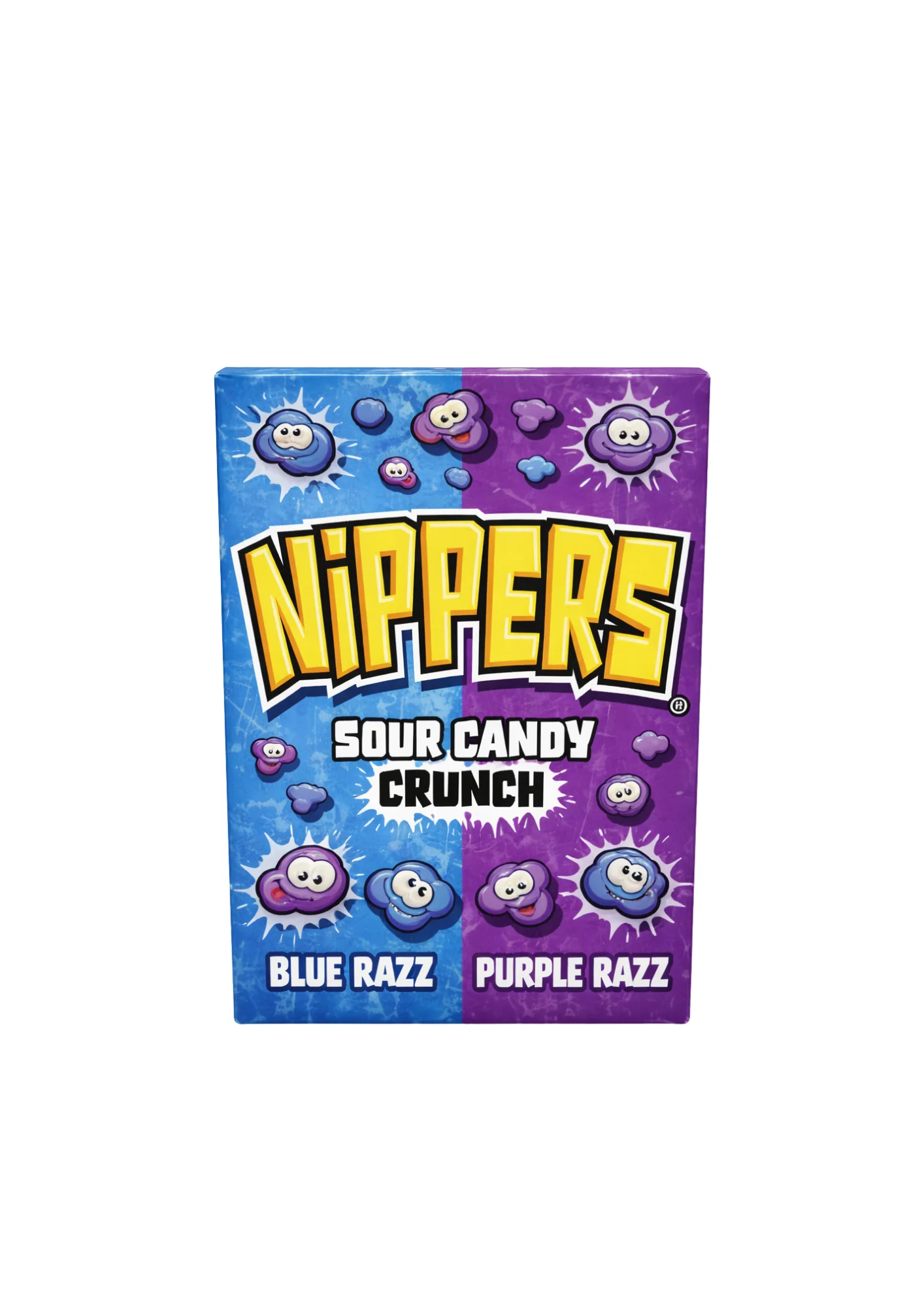 Nippers Sour Candy Crunch Blue Razz Purple Razz 16 x 50g