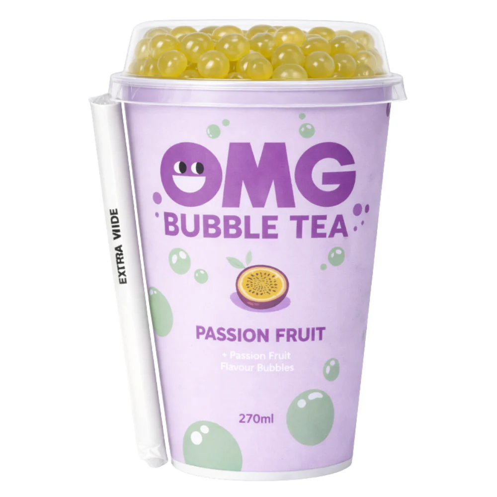 OMG Bubble Tea Passion Fruit Green Apple 10 x 265ml