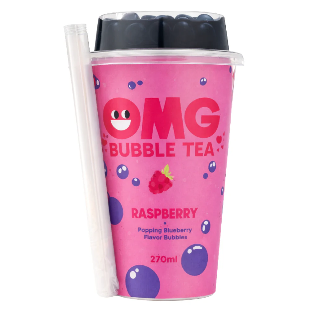 OMG Bubble Tea Raspberry and Blueberry 10 x 265ml
