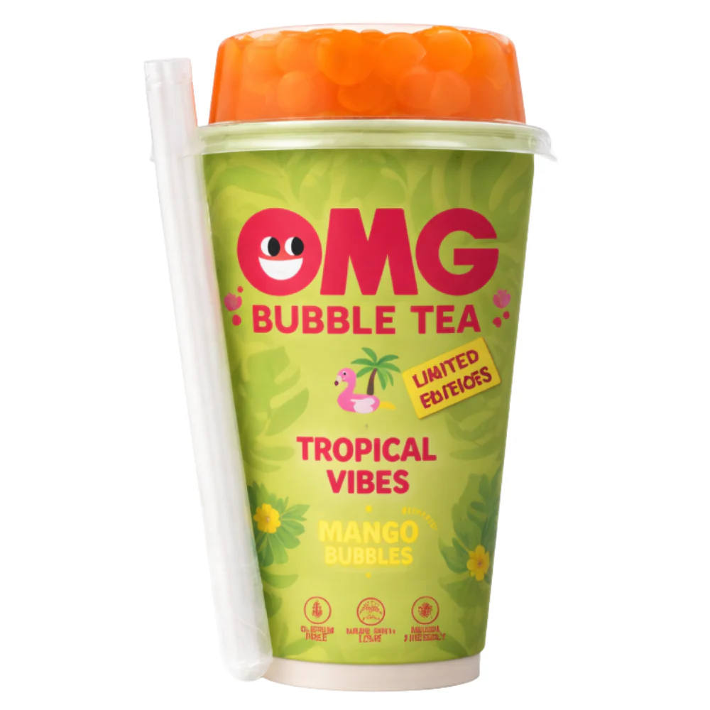 OMG Bubble Tea Tropical Vibes Mango 10 x 265ml