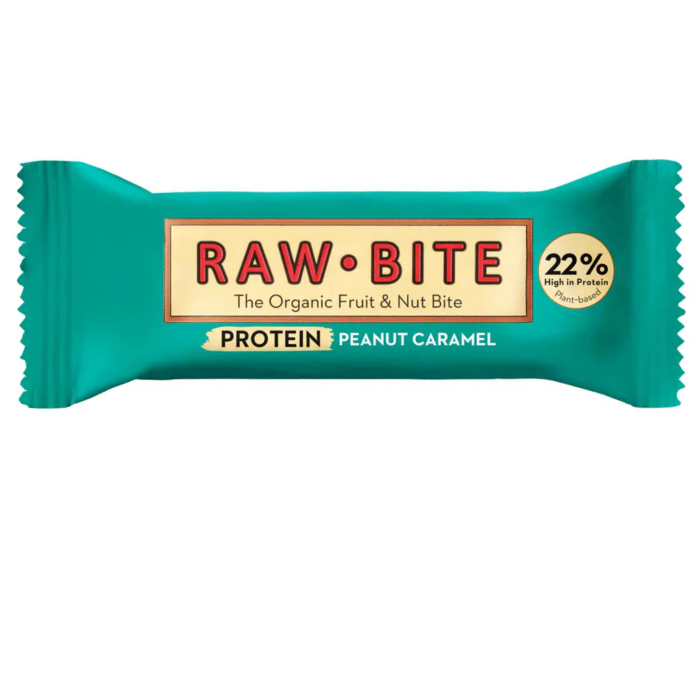 Rawbite Organic Protein Peanut Caramel 12 x 45g