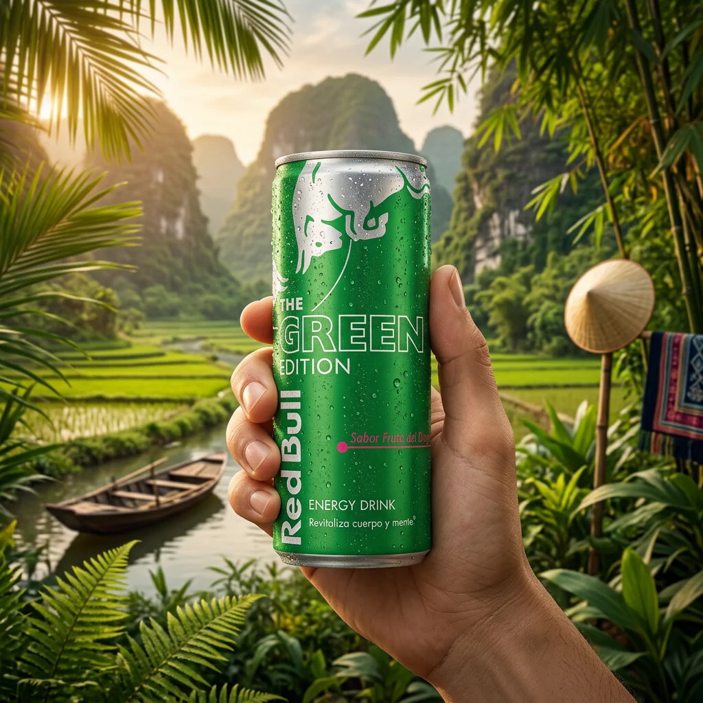 Red Bull Energy Drink Green Edition Dragon Fruit 24 x 250ml - Image 3