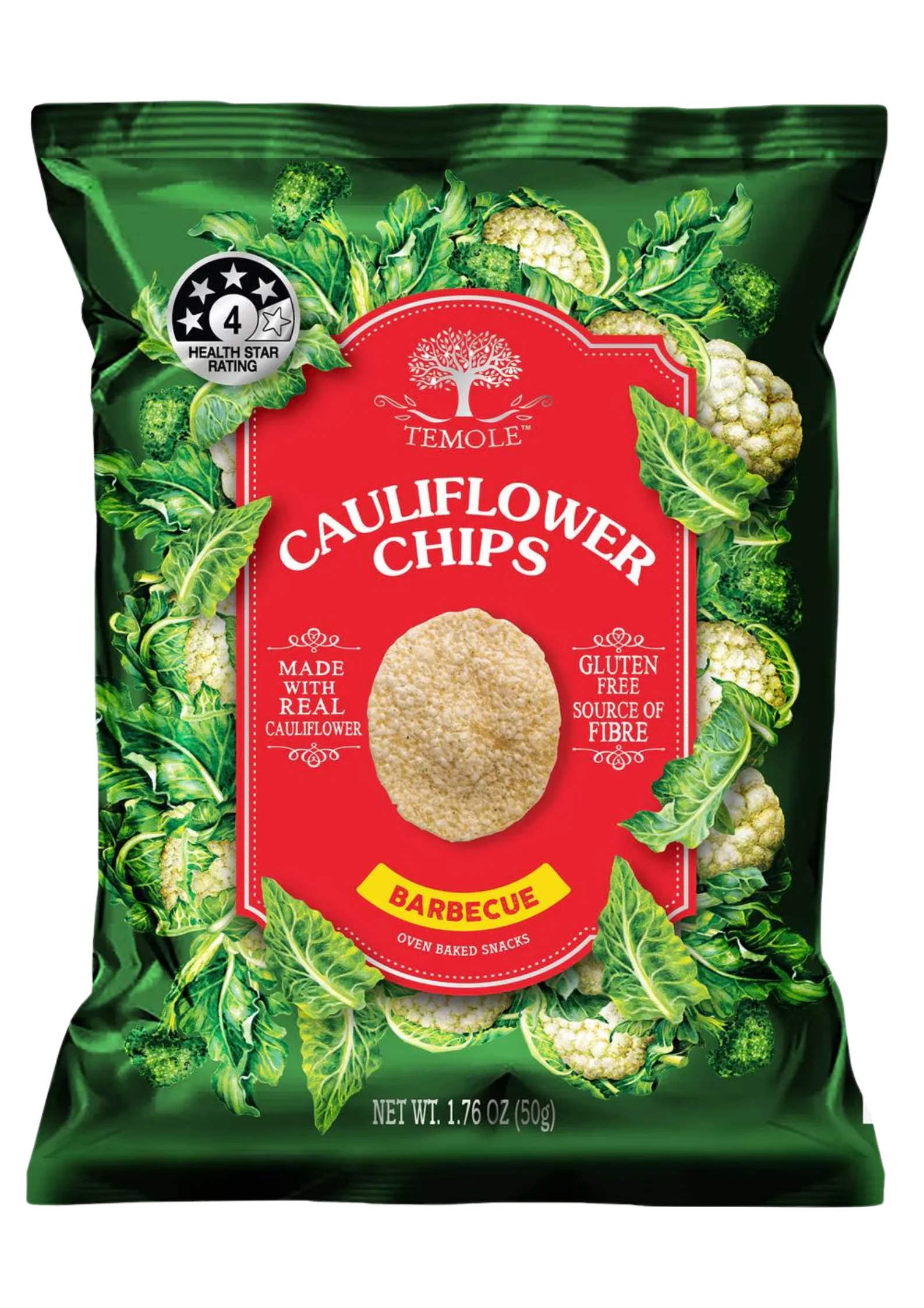 Temole Cauliflower Chips Barbecue 24 x 50g