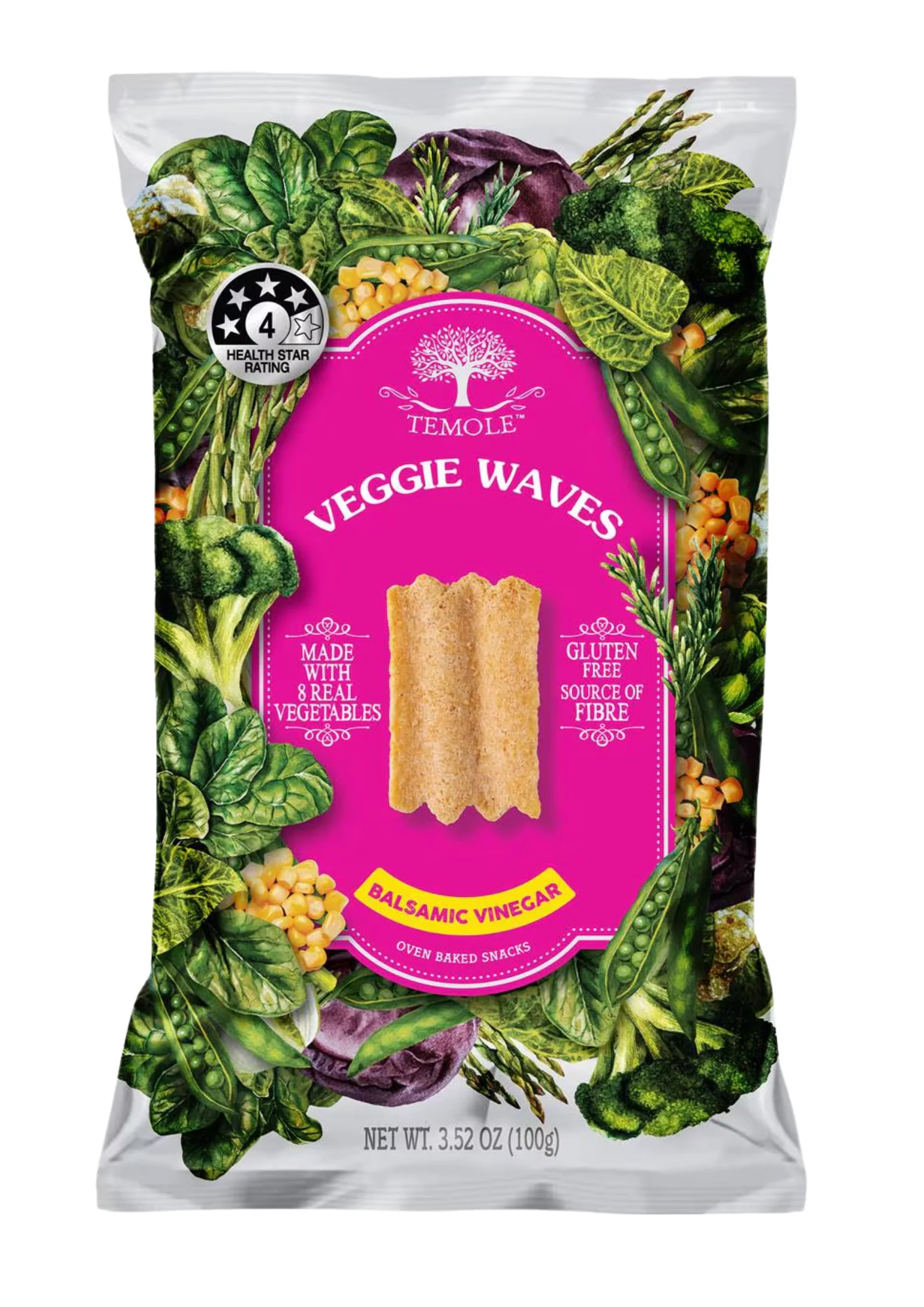 Temole Veggie Waves Balsamic Vinegar 24 x 100g