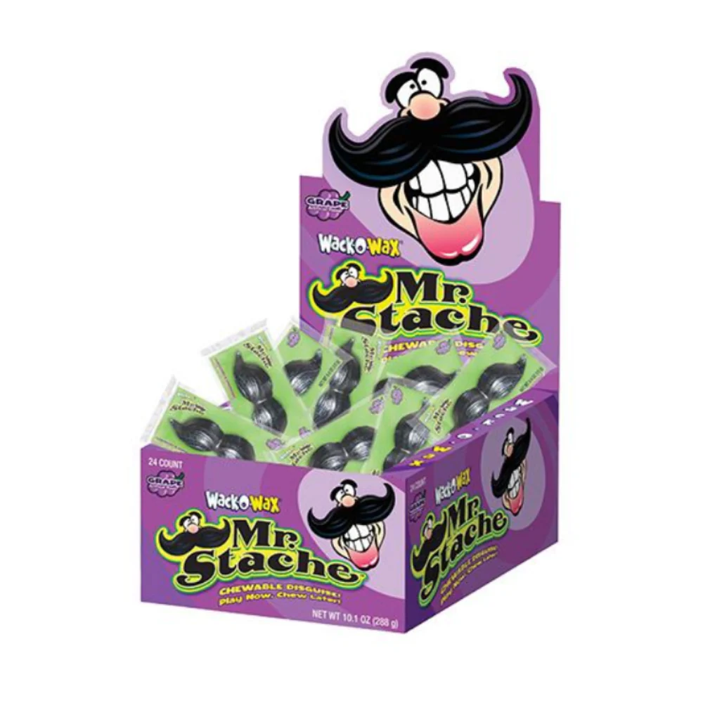 Wax-O-Wax Mustache Flavour Grape 24 x 12g - Image 2